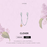 Pulseira DIY com Corrente de Segurança de Trevo em Prata Esterlina S925 com Revestimento de Platina, SCC1261