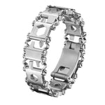 Pulseira Multifuncional de Aço Inoxidável para Sobrevivência ao Ar Livre para Homens