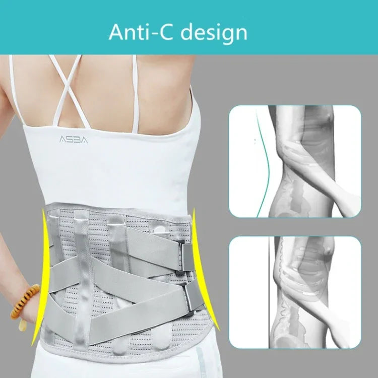 Cinto médico para cintura com suporte de placa de aço, quente e respirável, S, M, L, XL, XXL