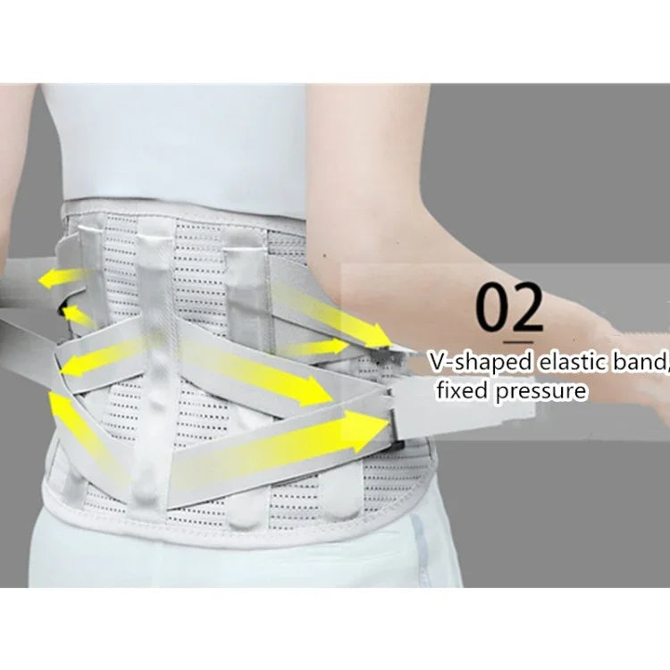 Cinto médico para cintura com suporte de placa de aço, quente e respirável, S, M, L, XL, XXL