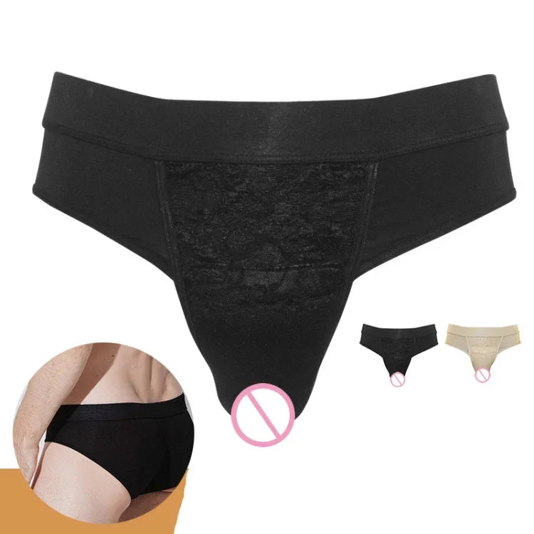 Roupa Interior CD Pseudo-mulher Disfarce Masculino Calças Ocultas para Corpo Inferior Roupa Interior para Cross-dressing, S, M, L, XL, XXL