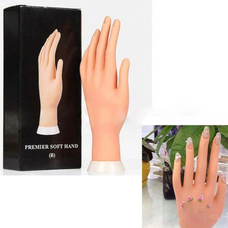 Modelo de Mão Artificial para Prática de Manicure Modelo de Exposição de Mão Simulada, Posicionável, Não Flexível