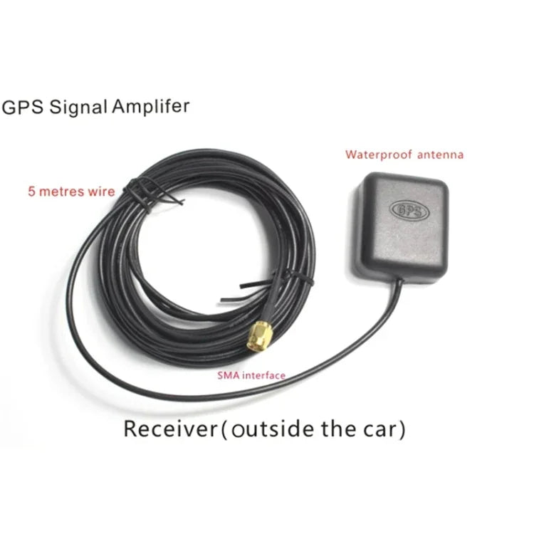 Amplificador de Sinal de Antena GPS para Carro 2 em 1, Amplificador de Sinal
