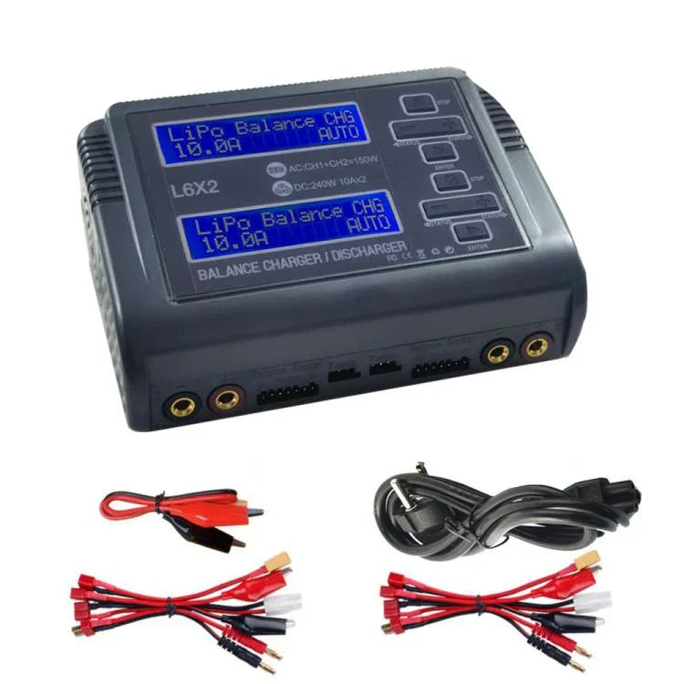 Carregador de Bateria de Lítio Equilibrado HTRC C240 para Avião de Controlo Remoto, Ficha UE