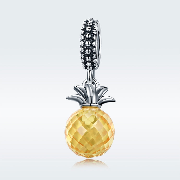Pingente de Abacaxi da Série Frutas em Prata Esterlina S925 para Pulseiras DIY, SCC150