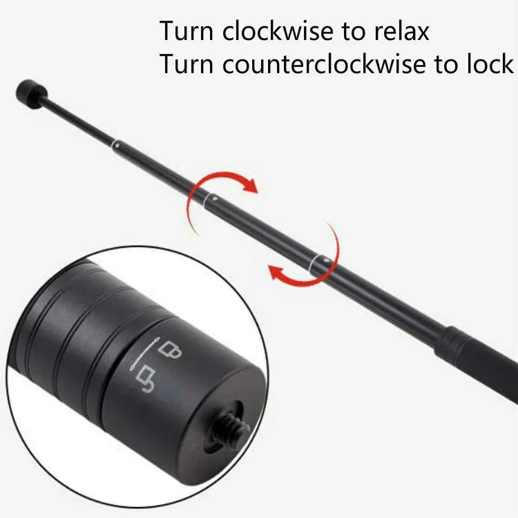 Estabilizador Gimbal de Três Eixos Portátil Bastão Selfie GoPro Extensão de Comprimento: 19cm-73cm, Comprimento: 19cm-73cm