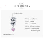 S925 Sterling Silver Flower Bead DIY Bracelet Accessories, SCC1485