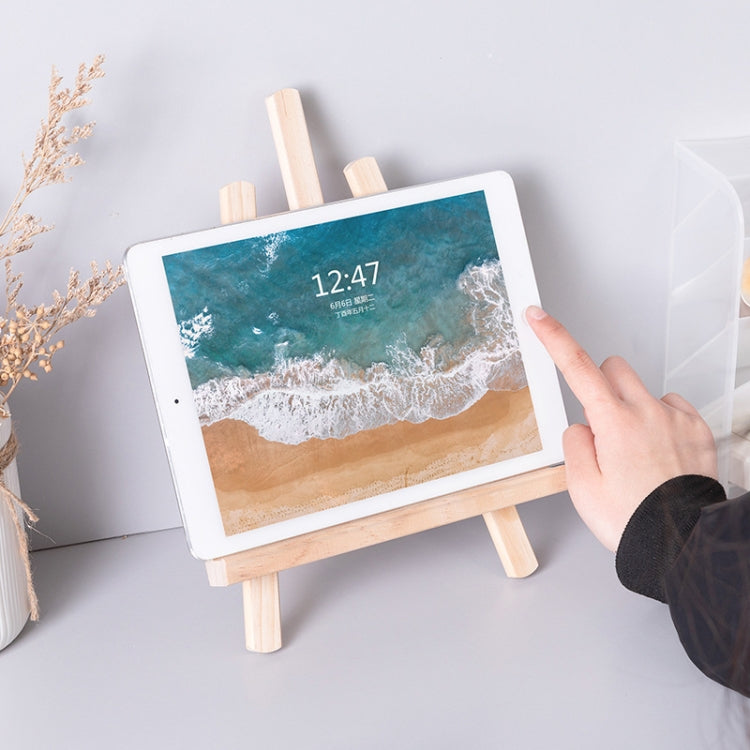 Suporte de Madeira para Telemóvel e iPad para Secretária, Cavalete Dobrável Plano Mini, Grande