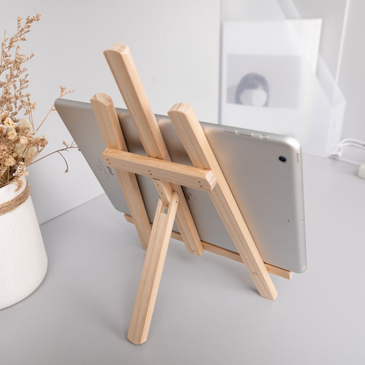 Suporte de Madeira para Telemóvel e iPad para Secretária, Cavalete Dobrável Plano Mini, Grande