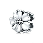 Acessórios para Pulseira DIY com Contas de Flor em Prata Esterlina S925, SCC1486