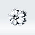 Acessórios para Pulseira DIY com Contas de Flor em Prata Esterlina S925, SCC1486