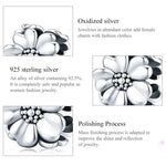 Acessórios para Pulseira DIY com Contas de Flor em Prata Esterlina S925, SCC1486