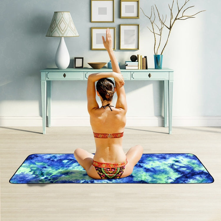 Toalha antiderrapante ecológica de microfibra, tapete de yoga dobrável para desporto, tamanho: 183 x 63 cm, verde, azul escuro, roxo, amarelo