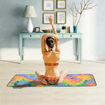 Toalha antiderrapante ecológica de microfibra, tapete de yoga dobrável para desporto, tamanho: 183 x 63 cm, verde, azul escuro, roxo, amarelo