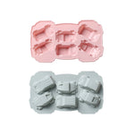 Molde criativo para bolo e chocolate 3D em silicone, 6 peças, forma de carro 3D (azul), forma de carro 3D (rosa)