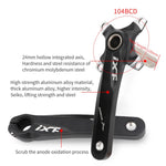 Pedaleira oca modificada JIANKUN IXF para bicicleta de montanha, prato único, pedaleiras esquerda e direita, eixo inferior, pedaleira esquerda e direita, pedaleira esquerda e direita + suporte inferior