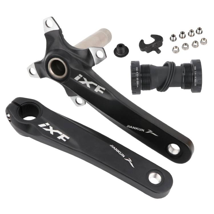 Pedaleira oca modificada JIANKUN IXF para bicicleta de montanha, prato único, pedaleiras esquerda e direita, eixo inferior, pedaleira esquerda e direita, pedaleira esquerda e direita + suporte inferior
