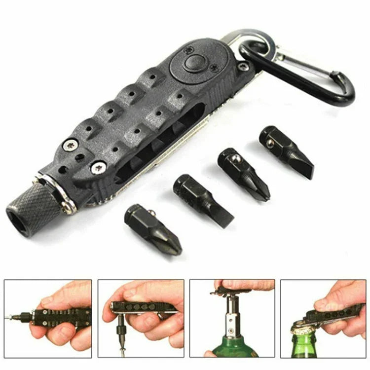 Ferramenta Combinada Multifuncional Mini Portátil, Chave de Fendas Mágica Multifuncional com Abridor de Garrafas, Chave de Fendas com Abridor de Garrafas