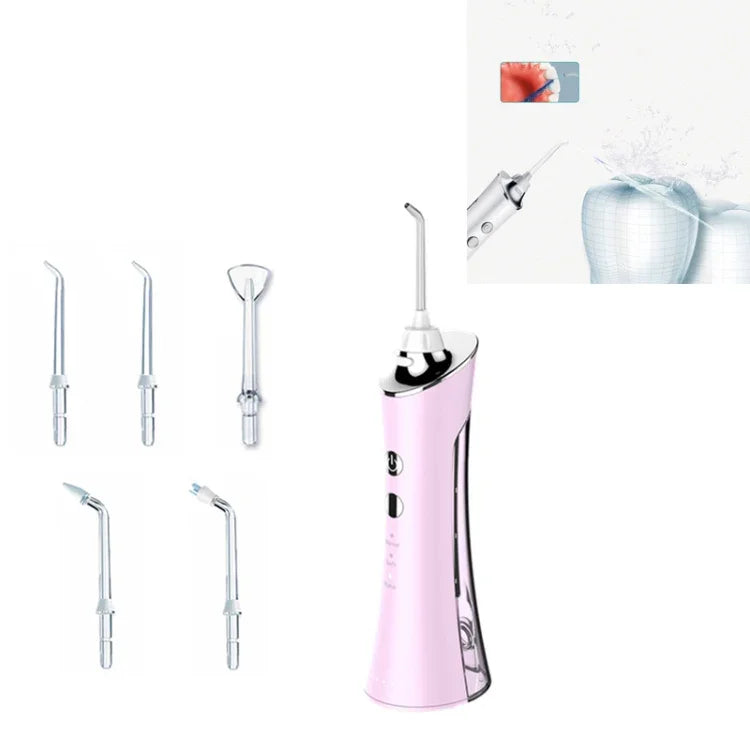 Escova Dental Elétrica com Jato de Água, Escalador Dentário Portátil para Casa, Branco, Rosa, Azul