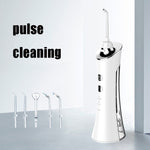 Escova Dental Elétrica com Jato de Água, Escalador Dentário Portátil para Casa, Branco, Rosa, Azul