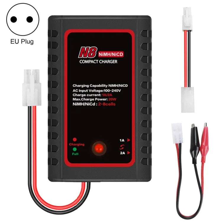 Carregador Inteligente de Balanço para Bateria Ni-MH Ni-Cr HTRC N8, Ficha UE, Ficha US, Ficha UK