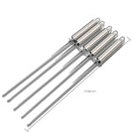 5 Peças de Espeto para Churrasco com Cabo Espeto de Aço Inoxidável para Grelha com Cabo Resistente ao Calor