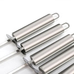 5 Peças de Espeto para Churrasco com Cabo Espeto de Aço Inoxidável para Grelha com Cabo Resistente ao Calor