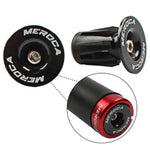 1 par de tampas de extremidade para barra de bloqueio de expansão MEROCA para bicicleta de montanha, tampas para barra de bicicleta de estrada, preto, vermelho, azul, verde, roxo, dourado, titânio, colorido eletroplatinado