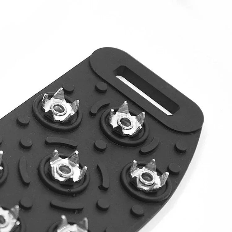 DM-1601 Par de Crampons para Montanhismo ao Ar Livre em Superfície de Neve e Gelo com 7 Dentes, Picos de Liga de Zinco, Capa de Sapato Antiderrapante de Silicone, Capa de Sapato DM-1601
