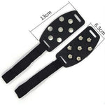 DM-1601 Par de Crampons para Montanhismo ao Ar Livre em Superfície de Neve e Gelo com 7 Dentes, Picos de Liga de Zinco, Capa de Sapato Antiderrapante de Silicone, Capa de Sapato DM-1601