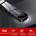 Gravador de Voz Profissional MROBO A10 com Redução de Ruído HD, Leitor MP3 com Ecrã a Cores para Estudantes, 8GB, 16GB