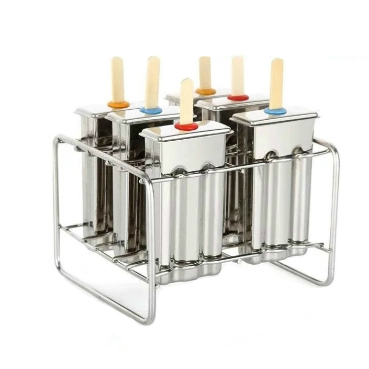 Molde DIY para gelados em aço inoxidável, molde para gelados caseiros, 6 cabeças planas com ranhuras duplas, 6 cabeças redondas com ranhuras duplas, 3 cabeças planas e 3 redondas com ranhuras duplas, 6 copos de melancia com ranhuras duplas
