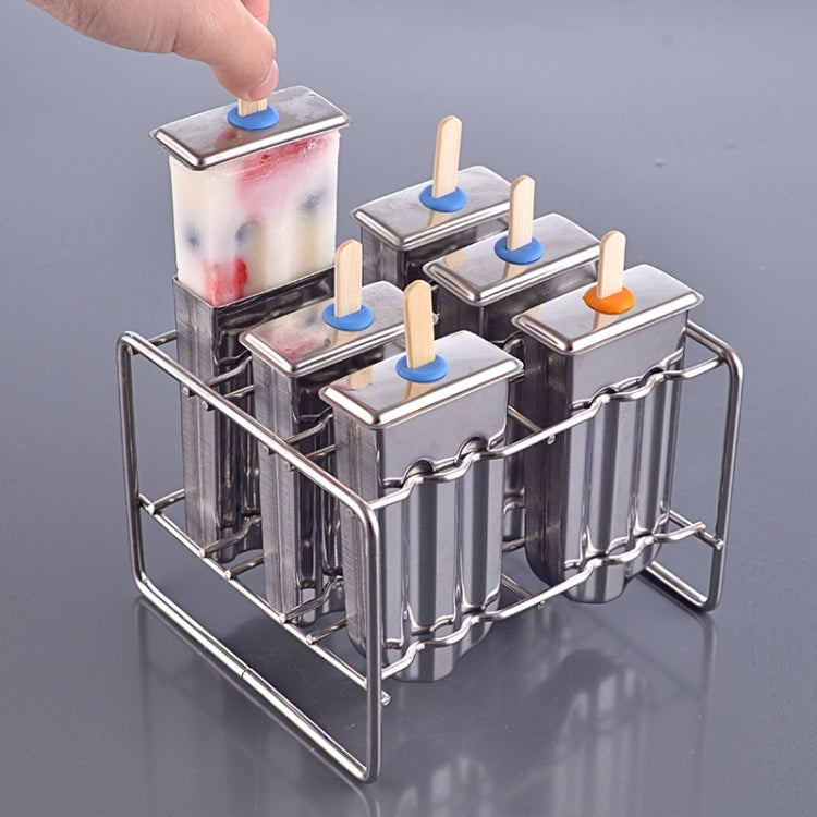 Molde DIY para gelados em aço inoxidável, molde para gelados caseiros, 6 cabeças planas com ranhuras duplas, 6 cabeças redondas com ranhuras duplas, 3 cabeças planas e 3 redondas com ranhuras duplas, 6 copos de melancia com ranhuras duplas