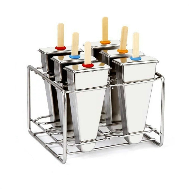 Molde DIY para gelados em aço inoxidável, molde para gelados caseiros, 6 cabeças planas com ranhuras duplas, 6 cabeças redondas com ranhuras duplas, 3 cabeças planas e 3 redondas com ranhuras duplas, 6 copos de melancia com ranhuras duplas