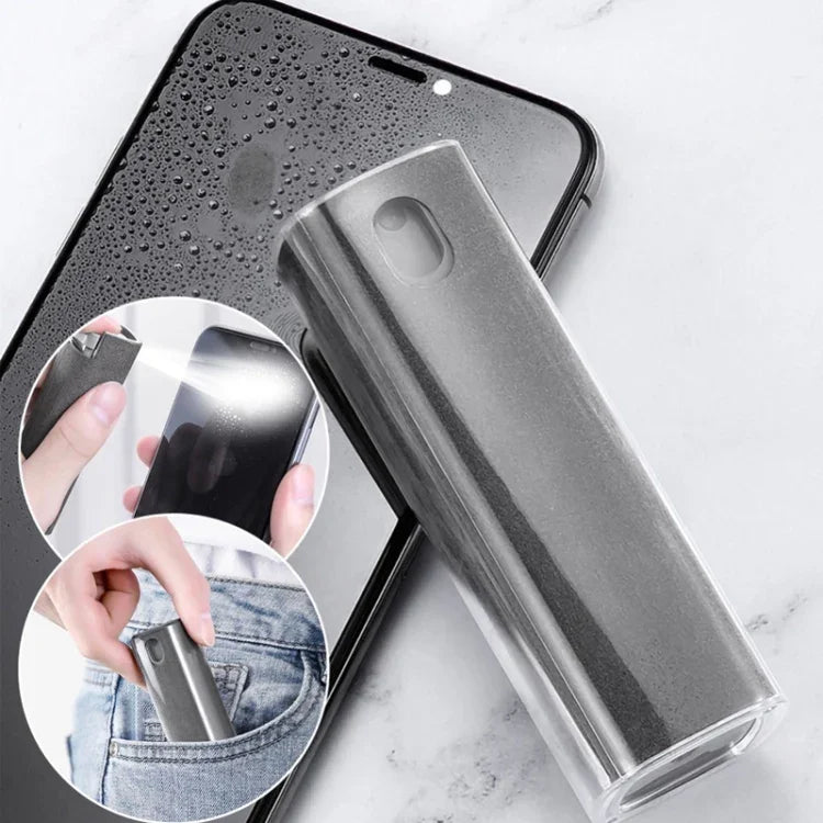 Frasco pulverizador portátil para limpeza de ecrã de computador e telemóvel, rosa sonho (com estojo e embalagem), cinzento espacial (com estojo e embalagem)