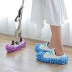 2pcs Capa de Sapato para Limpeza Preguiçosa de Chenille Mopa para Limpar Piso Removível e Lavável Cor Aleatória, Mopa para Piso