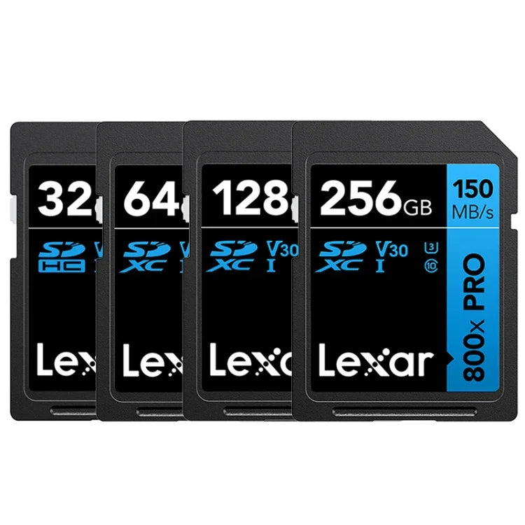 Cartão de Memória Lexar SD-800X Pro Alta Velocidade para Câmara SLR, 32GB, 64GB