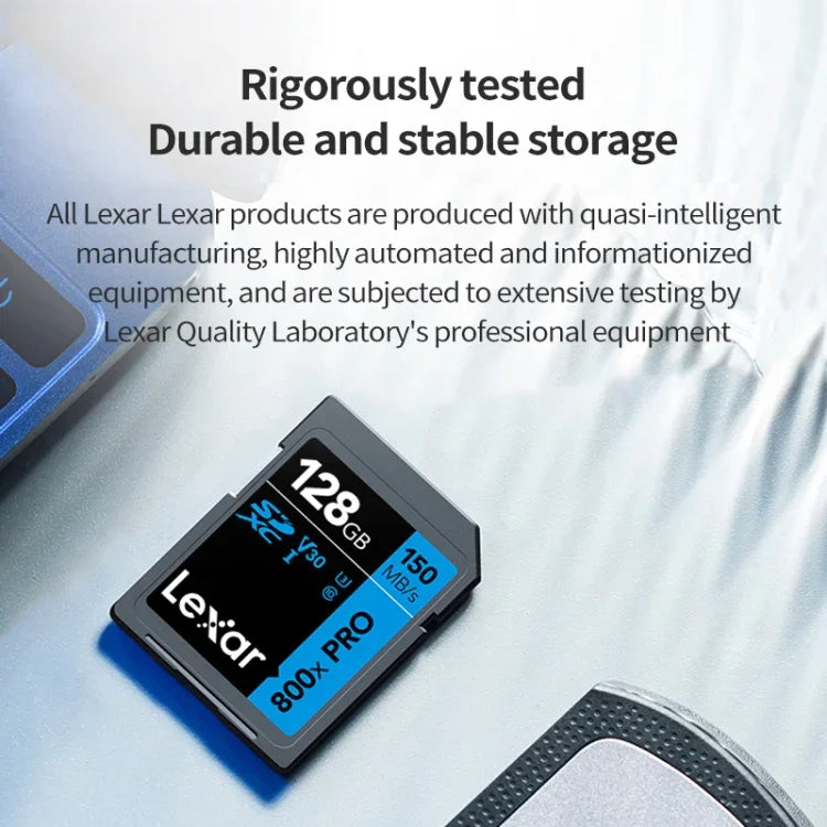 Cartão de Memória Lexar SD-800X Pro Alta Velocidade para Câmara SLR, 32GB, 64GB