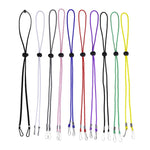 10 unidades de cordão ajustável anti-perda para máscara com gancho para orelha, caxemira, branco, preto, amarelo, verde, azul, rosa, vermelho, cinzento