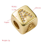 English Letter Beads Bracelet Brass Micro-inlaid Couple Red String Pull DIY Bracelet Jewelry, A, B, C, D, E, F, G, H, I, J, K, L, M, N, O, P, Q, R, S, T, U, V, W, X, Y, Z