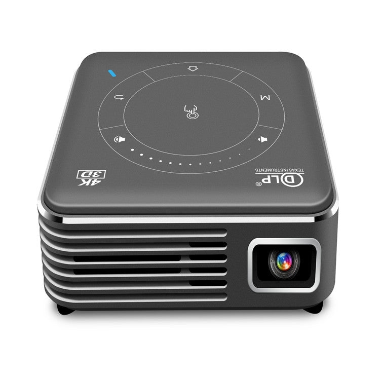 Projetor Mini Inteligente DLP P11 854x480 com Controlo Remoto Infravermelho, Android 9.0, 2GB+16GB, Suporte WiFi 2.4G/5G, Bluetooth, Cartão TF