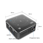 Projetor Mini Inteligente DLP P11 854x480 com Controlo Remoto Infravermelho, Android 9.0, 2GB+16GB, Suporte WiFi 2.4G/5G, Bluetooth, Cartão TF