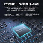 Projetor Mini Inteligente DLP P11 854x480 com Controlo Remoto Infravermelho, Android 9.0, 2GB+16GB, Suporte WiFi 2.4G/5G, Bluetooth, Cartão TF