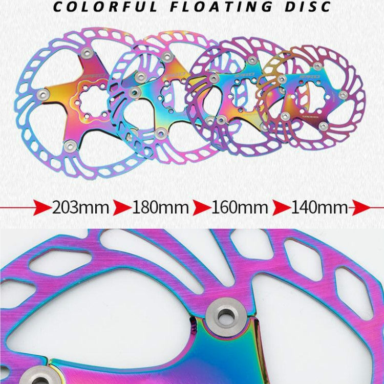 Disco flutuante IIIPRO para travão de disco de bicicleta de estrada e montanha com seis pinos, 140mm, 160mm, 180mm, 203mm