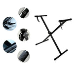 Suporte para Órgão Eletrónico em Tubo Único em Forma de X, Suporte para Órgão Eletrónico em Forma de X