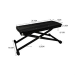 Descanso para Pé de Guitarra Ajustável de 6 Velocidades com Painel Antiderrapante, Pedal para Tocar Guitarra, 6 velocidades