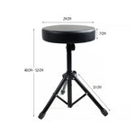Banco Universal para Instrumentos Musicais com Suporte Metálico Elevatório e Banco Redondo