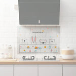 5 PCS Kitchen Cabinet Stove Range Hood Oil-Proof Self-Adhesive Sticker, Transparent Type