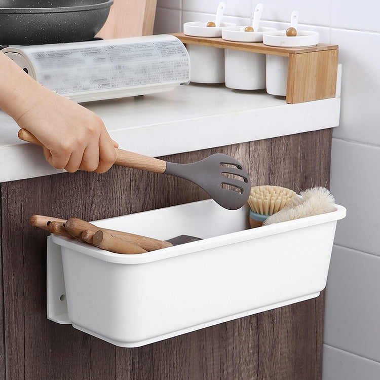Prateleira de Especiarias de Cozinha Tipo Gaveta Montada na Parede, Prateleira de Armazenamento para Armários Domésticos e Utensílios de Cozinha Sem Perfurações, Branco, Cinzento