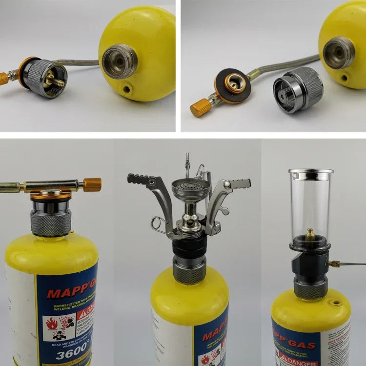 Adaptador de Botija de Gás Propano para Camping Conversor de Fogão para Exterior Acessórios para Fogão de Exterior Interface Padrão dos EUA